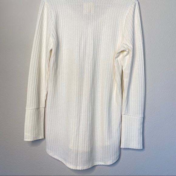 Chaser ivory waffleknit button cuff long sleeve - Picture 8 of 8